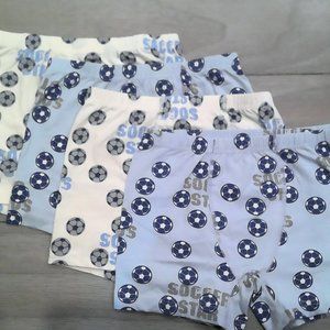Boys Sports Soccer Boxer Briefs Underwear 4 pack